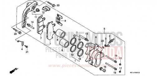 FRONT BRAKE CALIPER VT600CJ de 1988